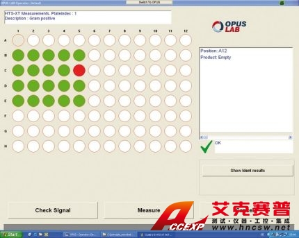 OPUS 軟件的屏幕截圖:HTS-XT 測量。
