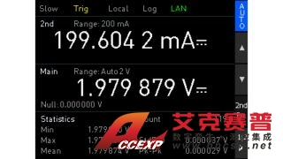 顯示三個測量值