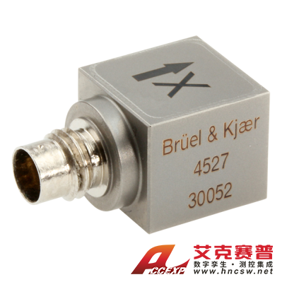 HBK 4527型  三軸加速度計(jì)，高溫，10 mV/g，側(cè)面接頭，氣密，M3螺紋孔，不含電纜