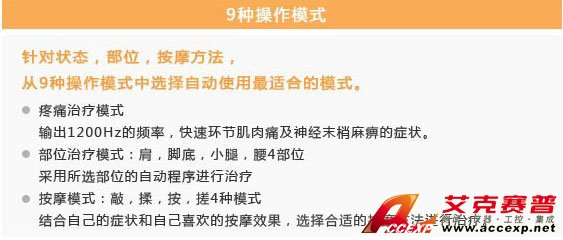 9種操作模式 9種操作模式