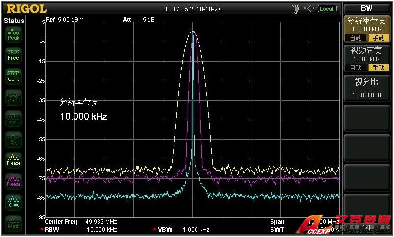 RIGOL DSA1020 頻譜儀